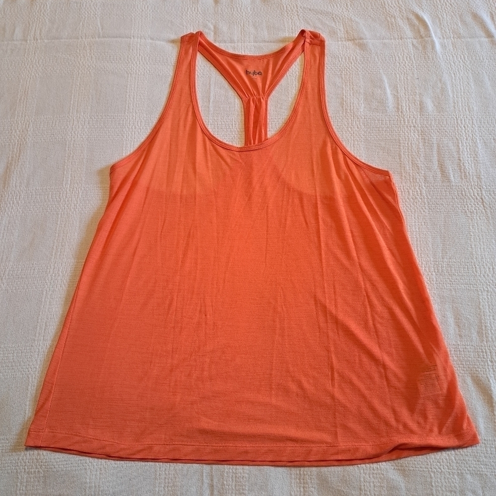 Hyba women's size medium solid orange racer back top